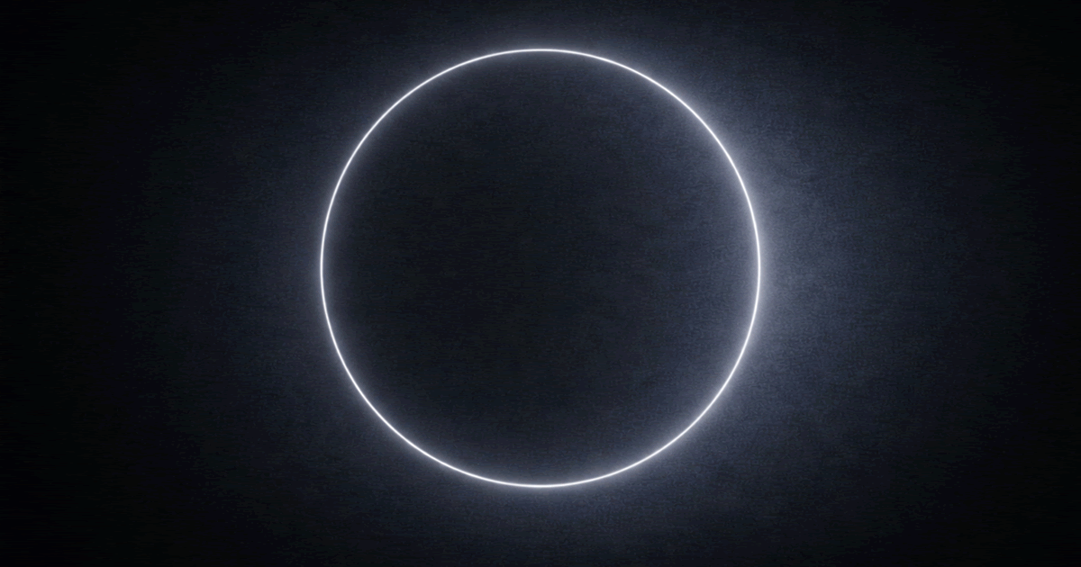 切れ目のない円がつながりと連続性を象徴する抽象的なイラスト