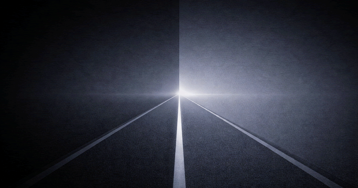 節目を前にした不安と期待が交差する心理状態を表した抽象的なイラスト