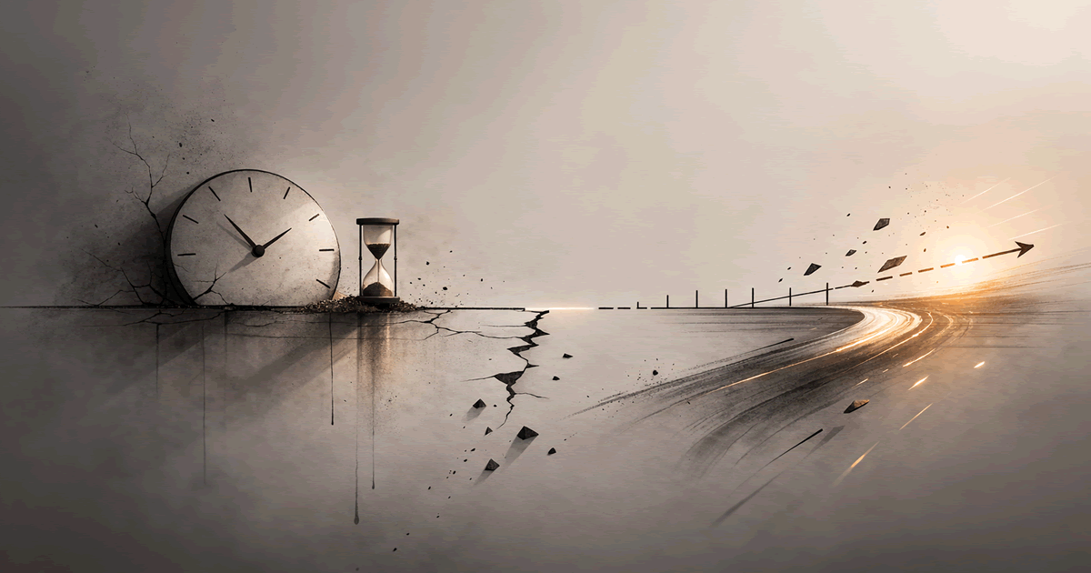 待たされることで不誠実さを感じる人の心理を表した抽象的なイメージ