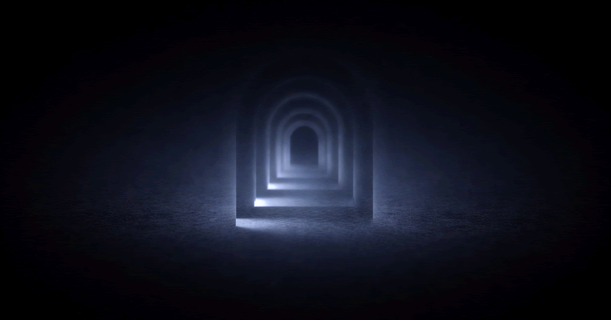 過去の失敗が何度も頭の中で再生される心理を表した抽象的なイメージ