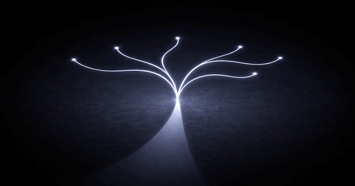 人生の分岐点が選択と不可逆性を象徴していることを表した抽象的なイメージ