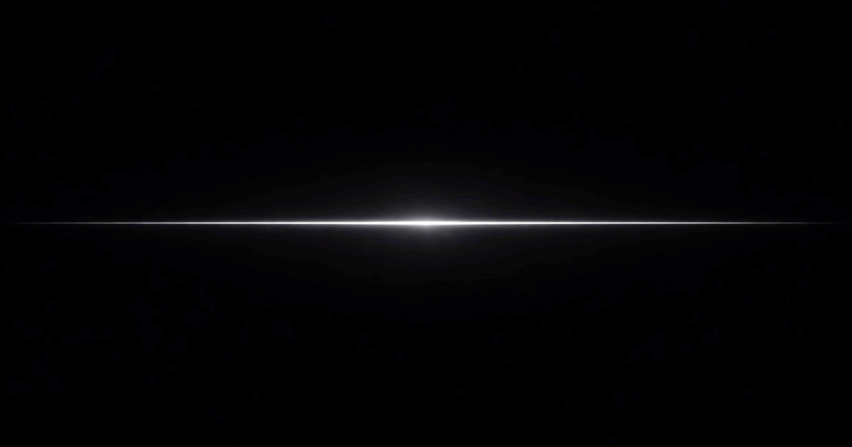 暗い背景を二分する一本の光る線の抽象イラスト